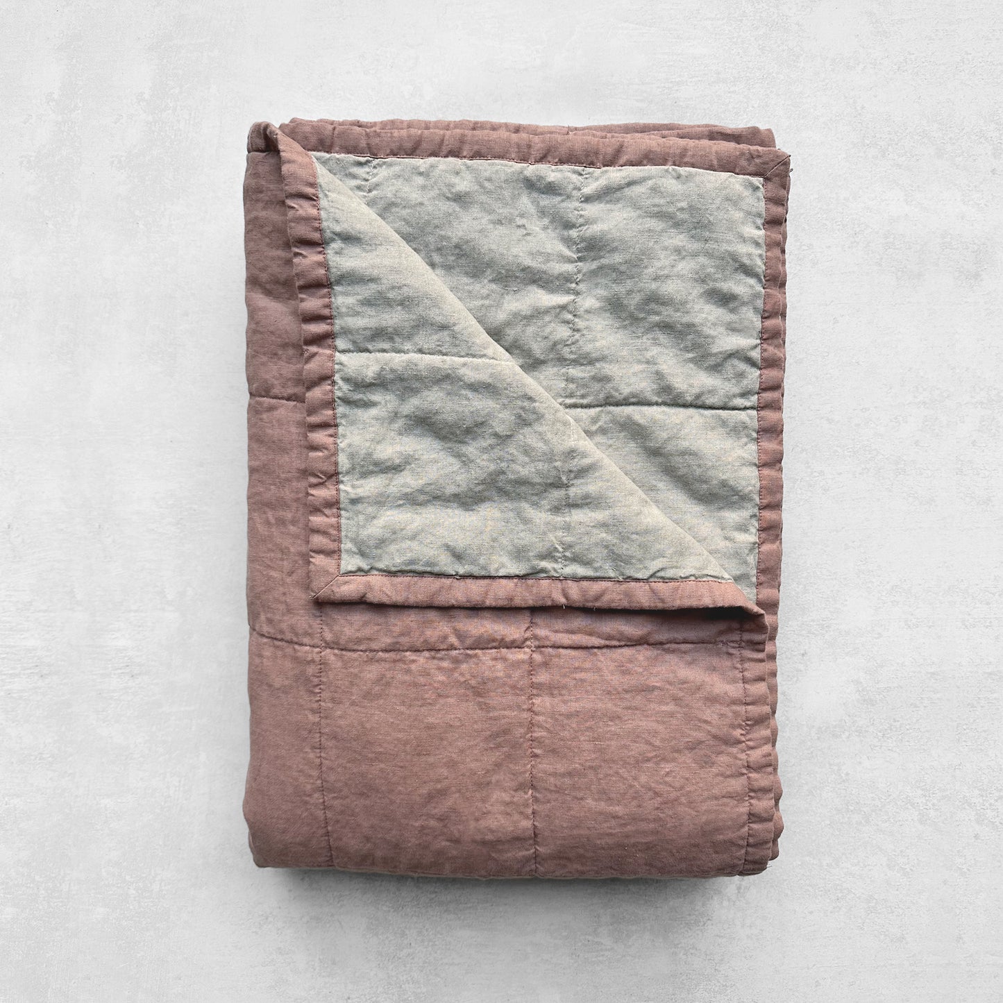 Miller Linen Quilt Faded Blush - OEKO-TEX Certified