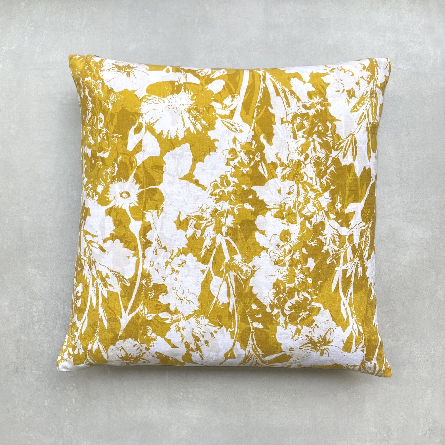 Everly Linen Cushion Mustard Yellow