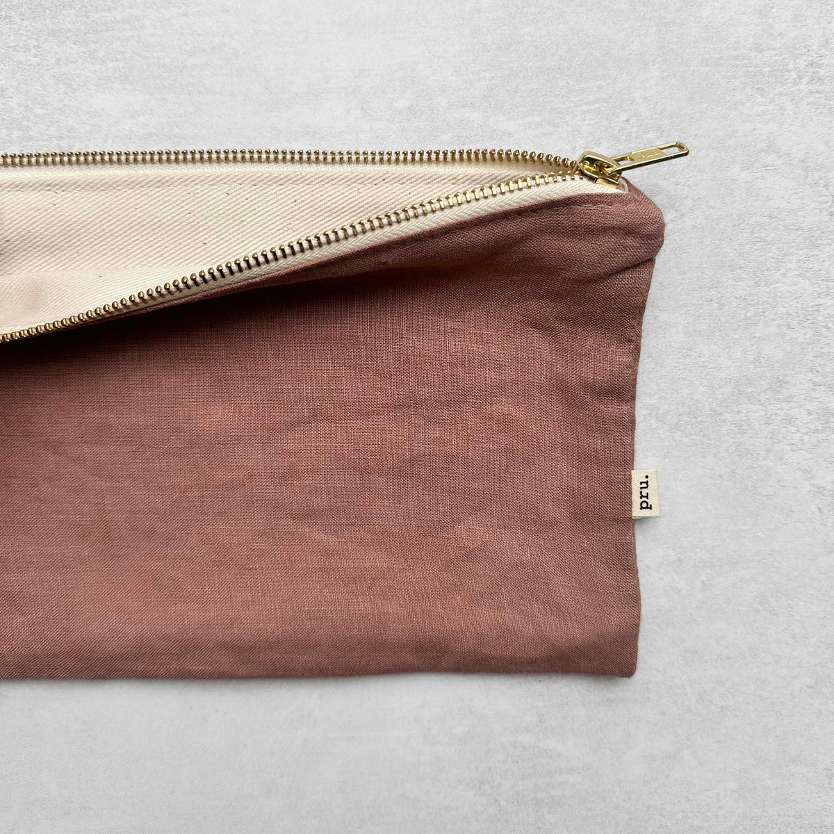 The Linen Pouch Bag - Faded Blush