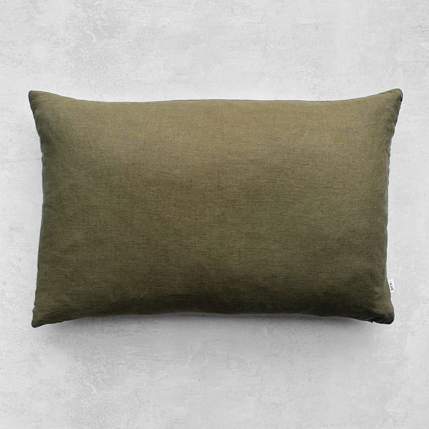 Miller Linen Cushion Khaki Lumbar - OEKO-TEX Certified