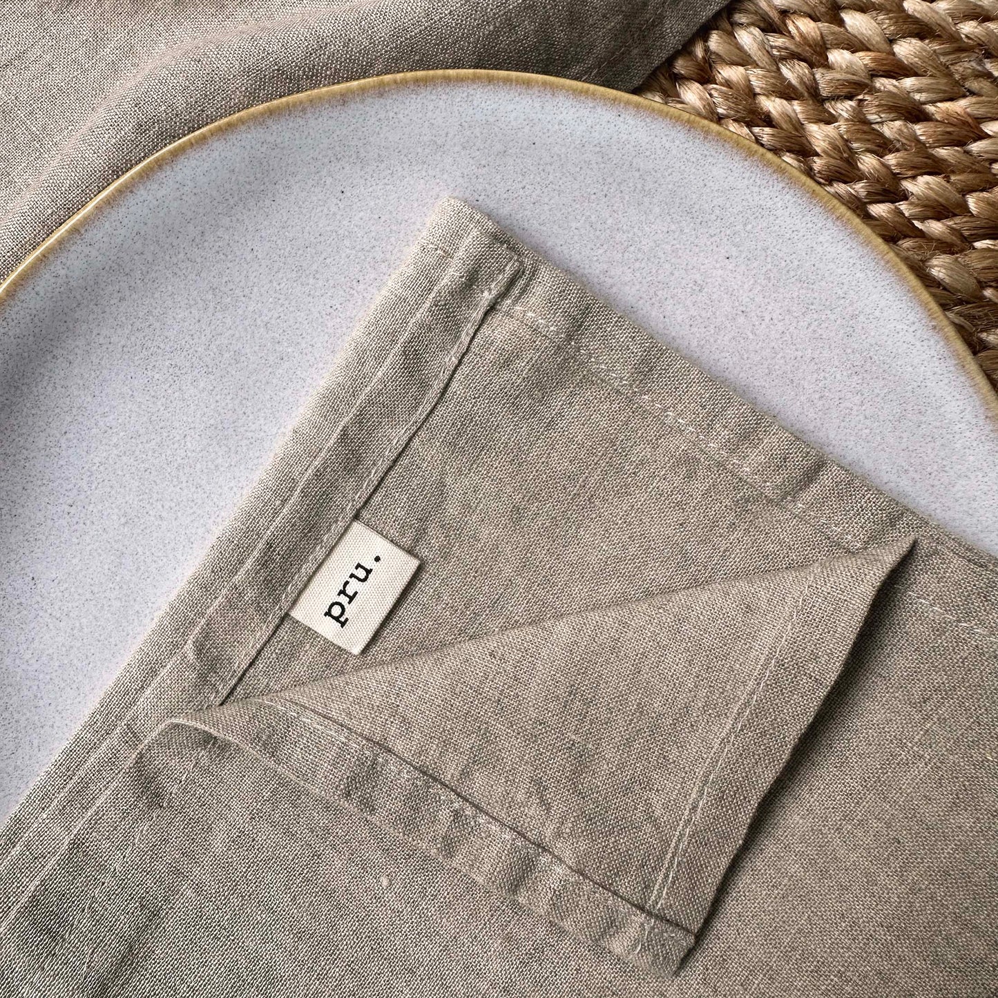100% Linen Napkins OEKO-TEX® Certified – Natural X2