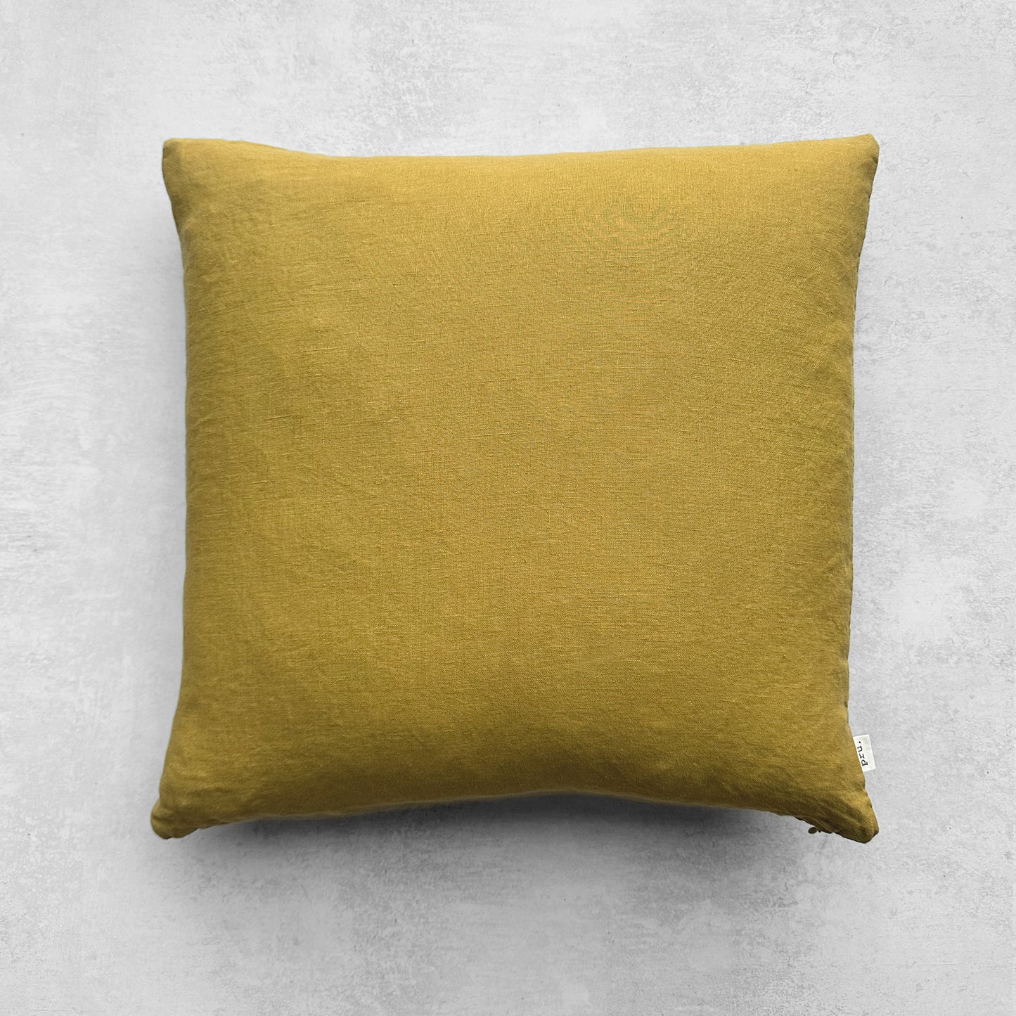 Miller Linen Cushion Ochre Square - OEKO-TEX Certified