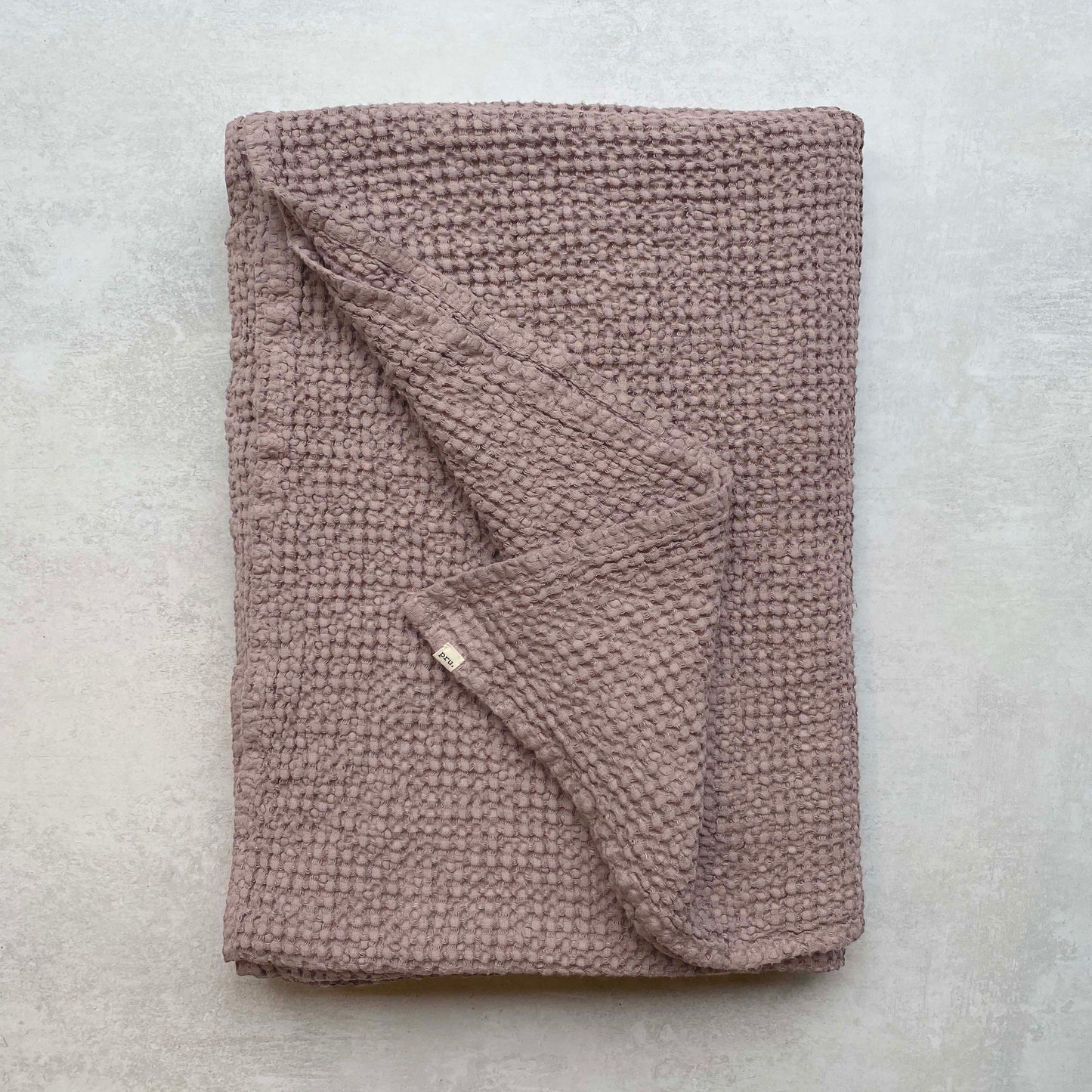 Mya Linen Waffle Blanket Dusty Pink OEKO-TEX Certified