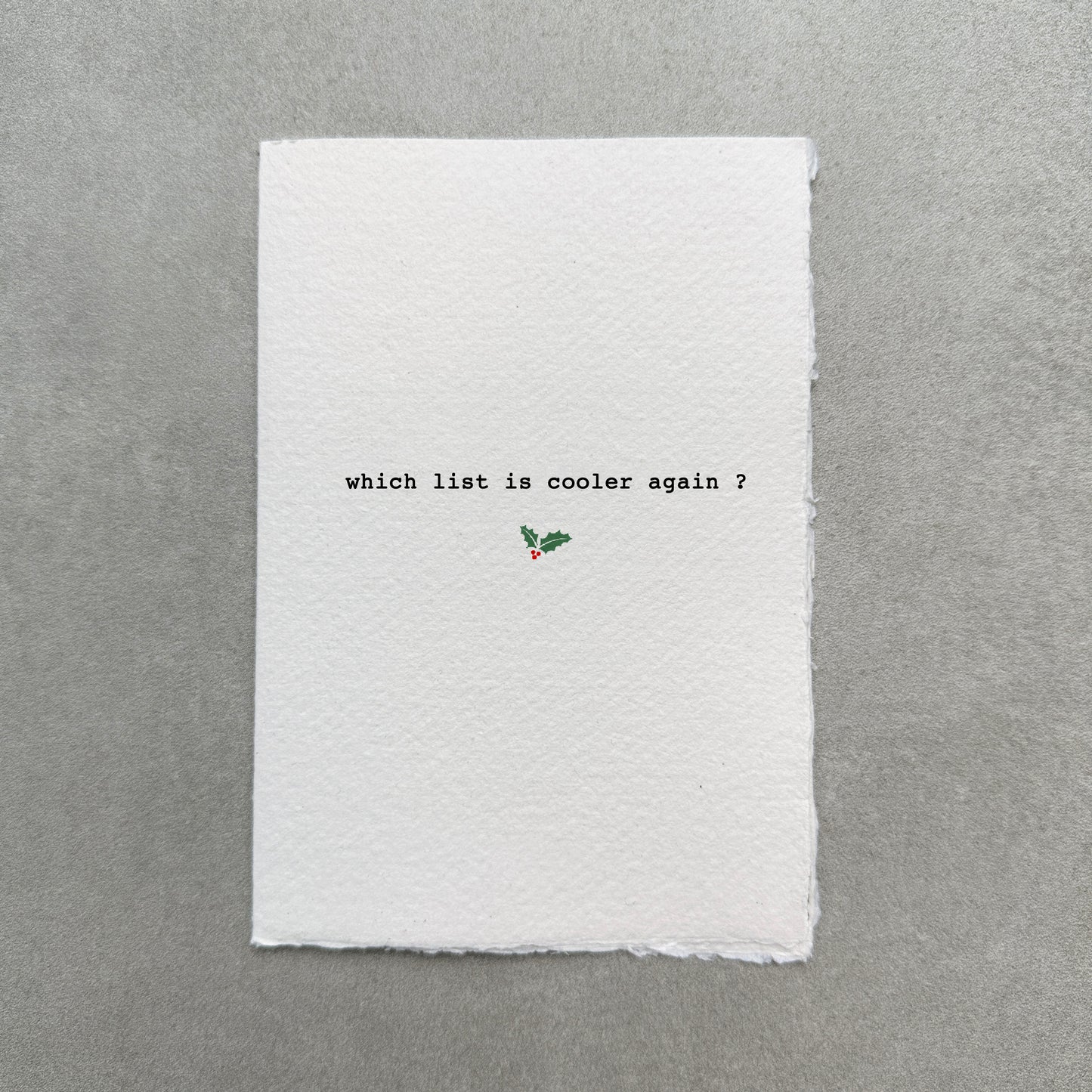 Eco Hand Made Charity Christmas Card