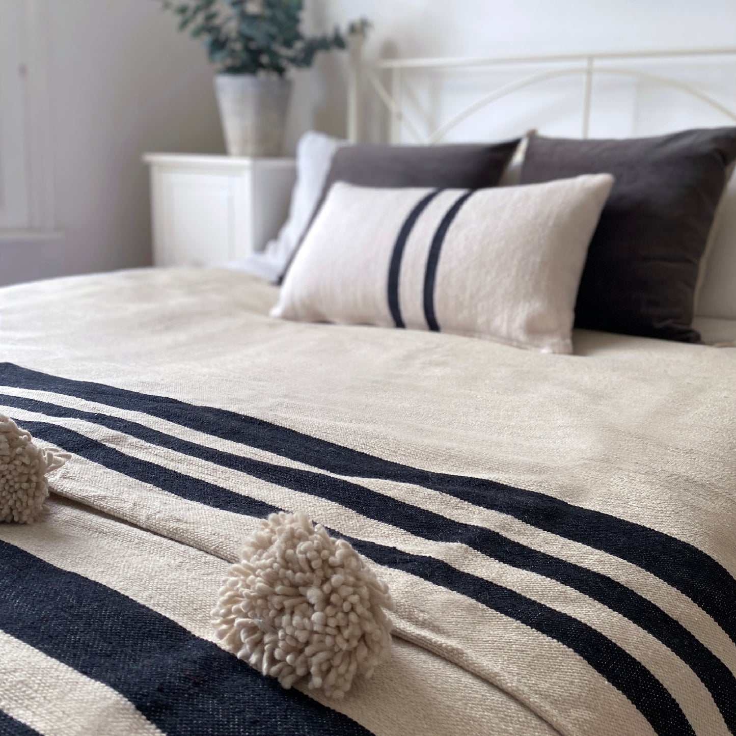 Jago Moroccan Berber Striped Throw