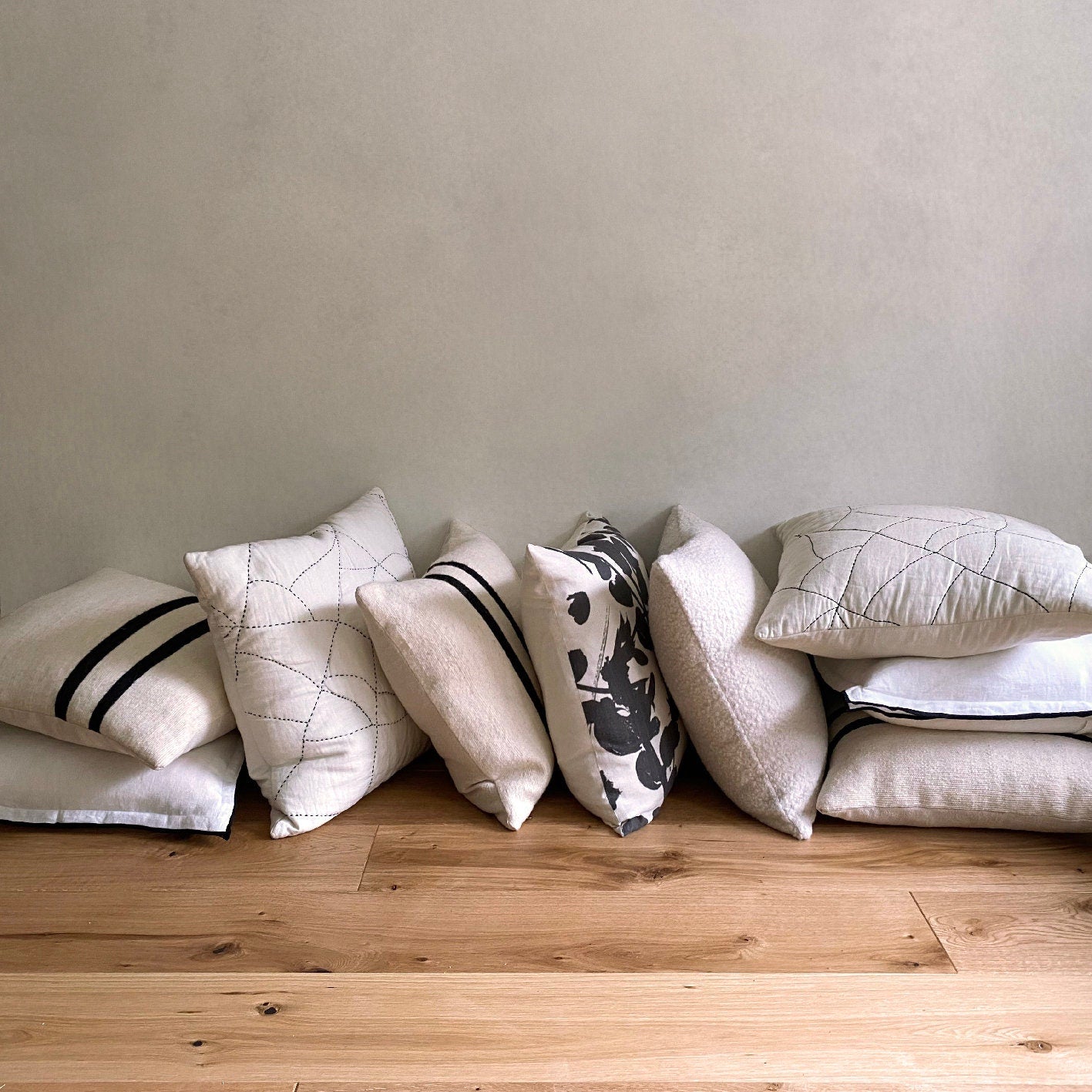 The Bouclé Square Cushion Ivory