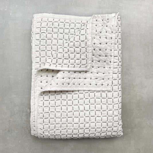 Otilly Hand Stitched Quilted Throw