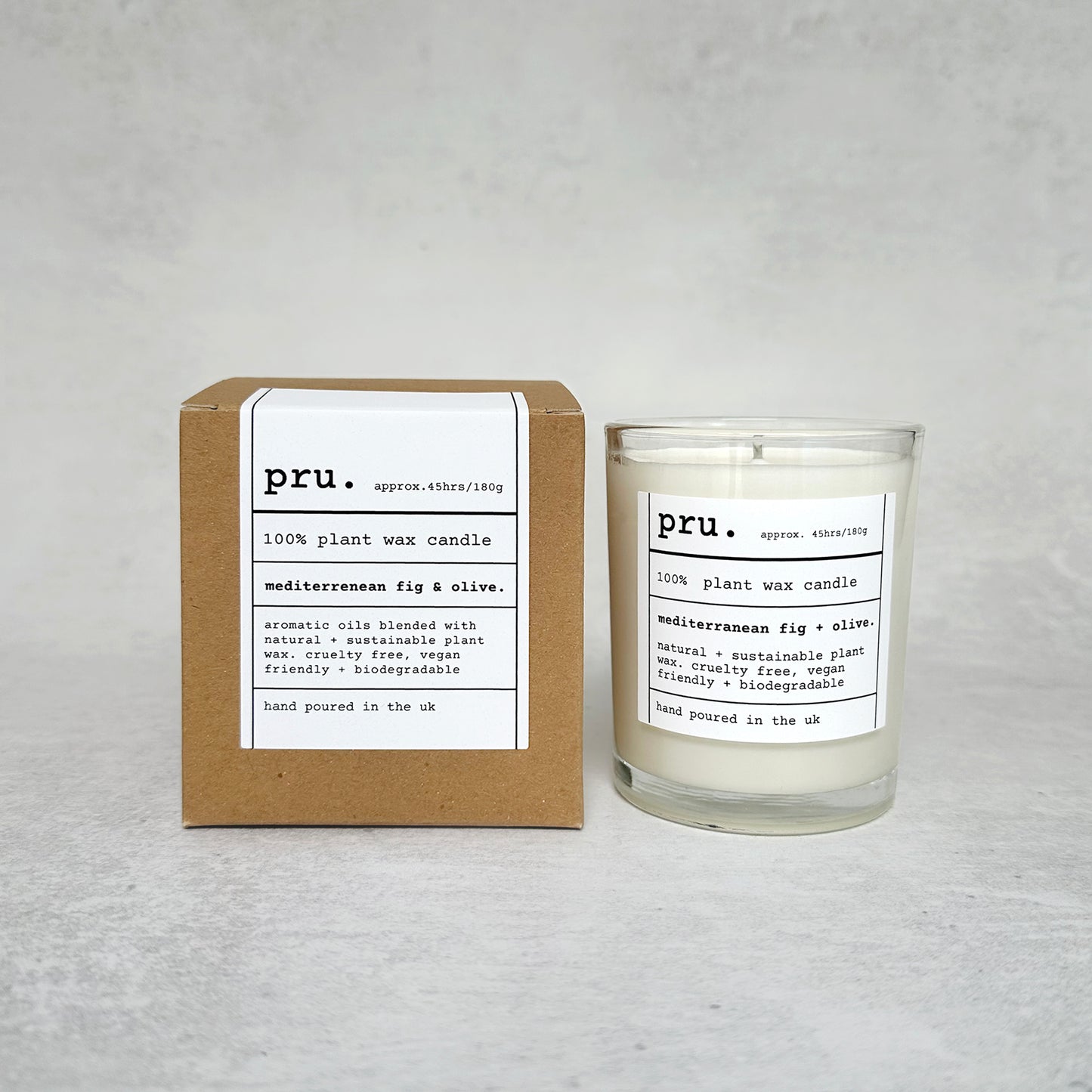 100% Plant Wax Candle - Mediterranean Fig + Olive