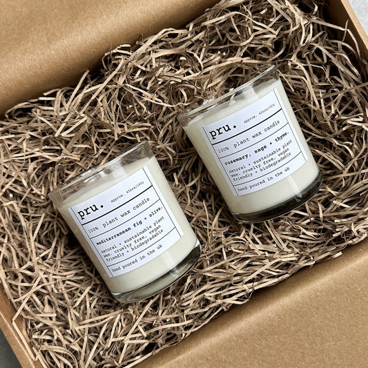 100% Plant Wax Candle Gift Set