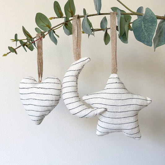 Ivory Linen Christmas Decorations