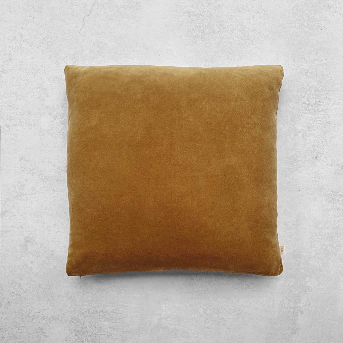 The Velvet And Linen Cushion Caramel