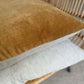 The Velvet And Linen Cushion Caramel