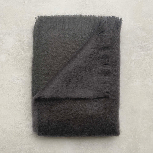 Albie Mohair Blanket Graphite