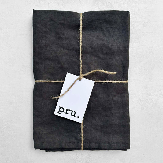 100% Linen Napkins OEKO-TEX® Certified – Charcoal X2