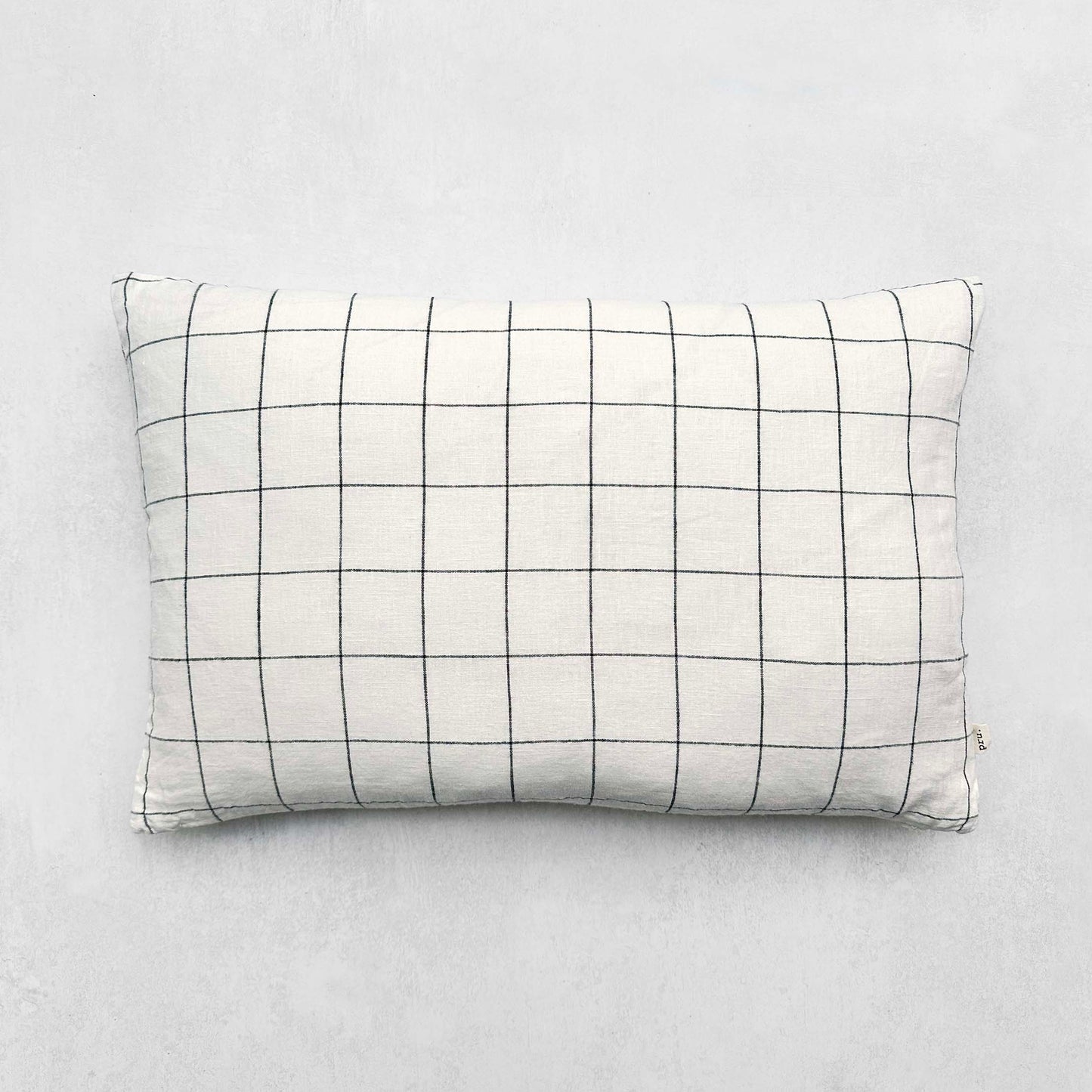 Miller Linen Cushion Check Lumbar - OEKO-TEX Certified