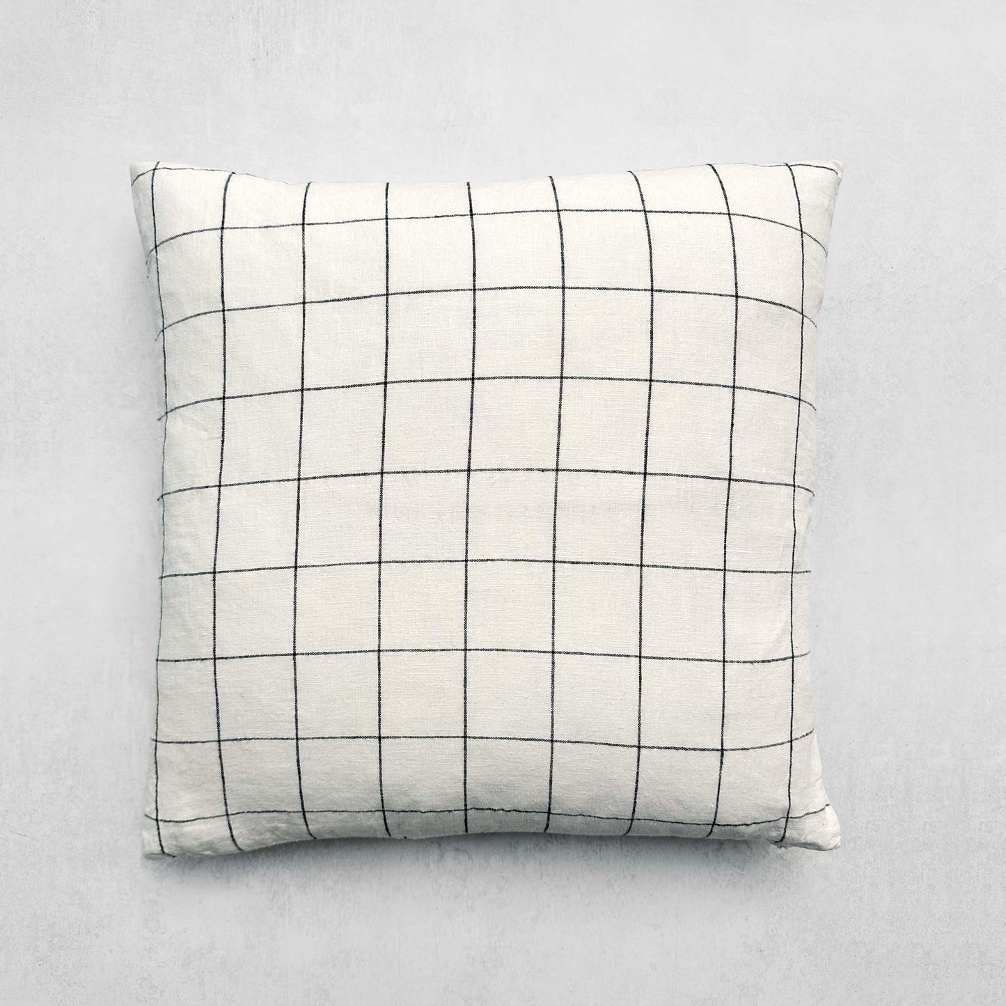 Miller Linen Cushion Check Square - OEKO-TEX Certified
