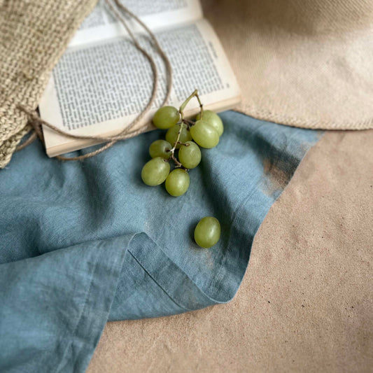 Travel Towel 100% OEKO-TEX® Certified Linen - Duck Egg Blue