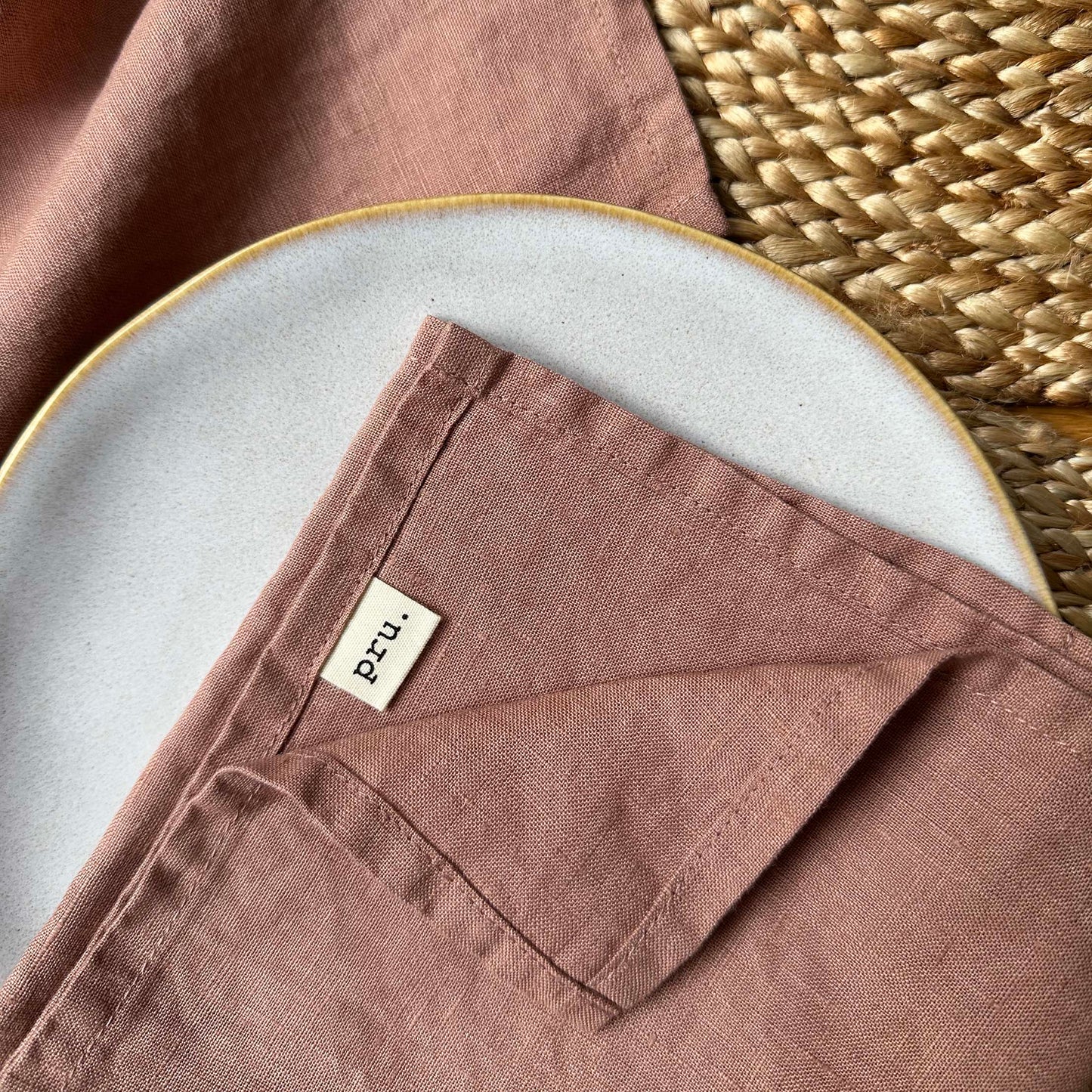 100% Linen Napkins OEKO-TEX® Certified – Faded Blush X2