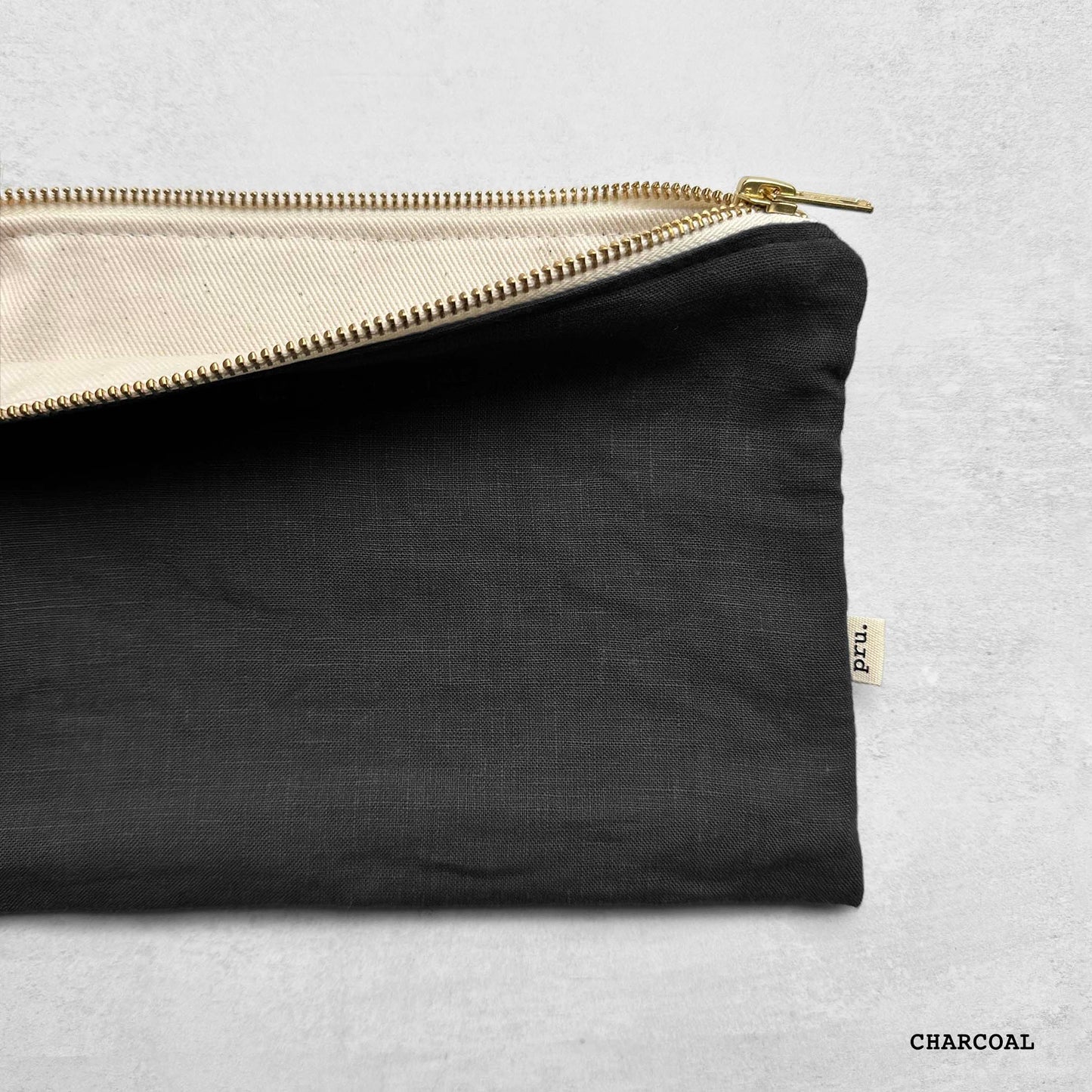 The Linen Pouch Bag - Flat