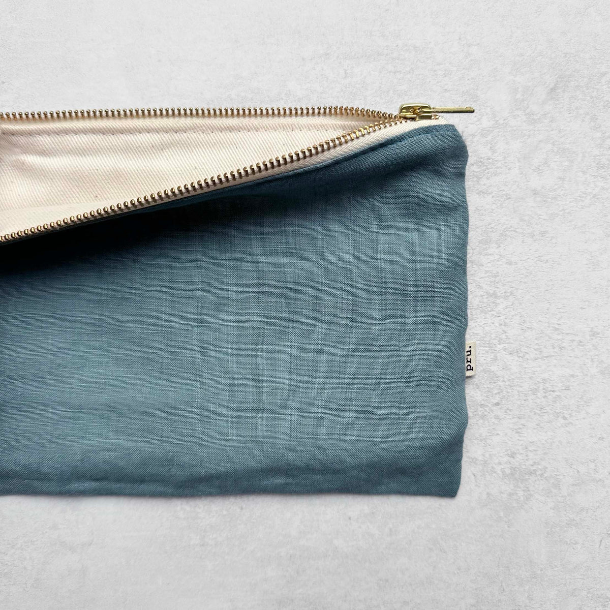 The Linen Pouch Bag - Duck Egg Blue