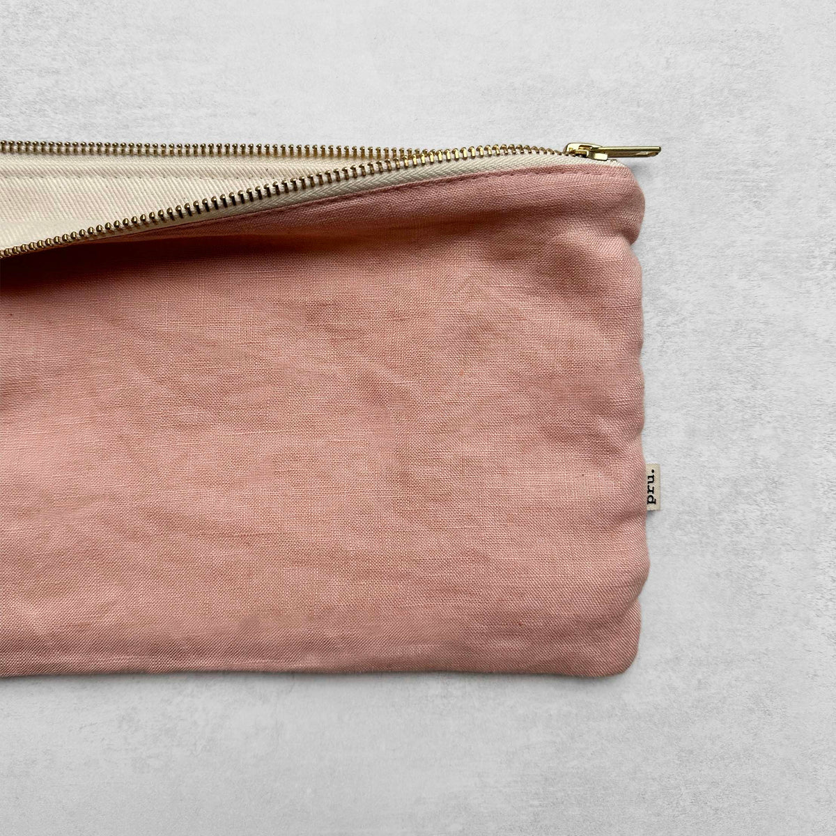 The Linen Pouch Bag - Pale Pink