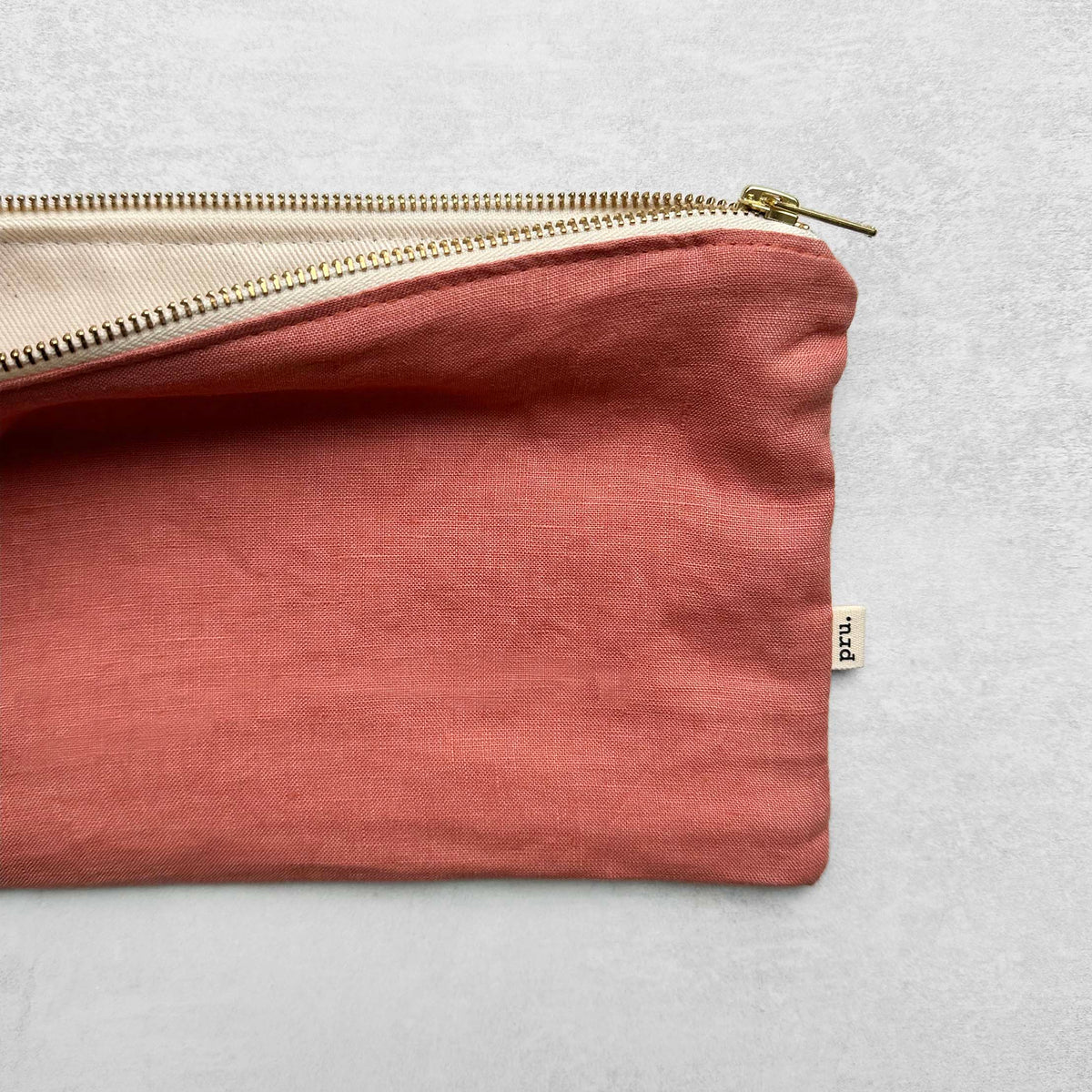 The Linen Pouch Bag - Pink Opal