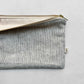 The Linen Pouch Bag - Black and Ivory Stripe