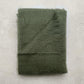 Albie Mohair Blanket Olive Green