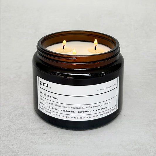 Apothecary 100% Essential Oil Massage Candle - Inspiration