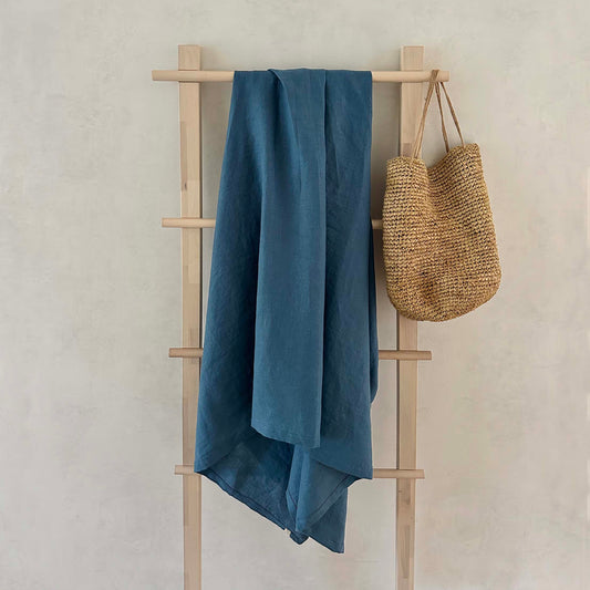 Travel Towel 100% OEKO-TEX® Certified Linen - Islington Blue