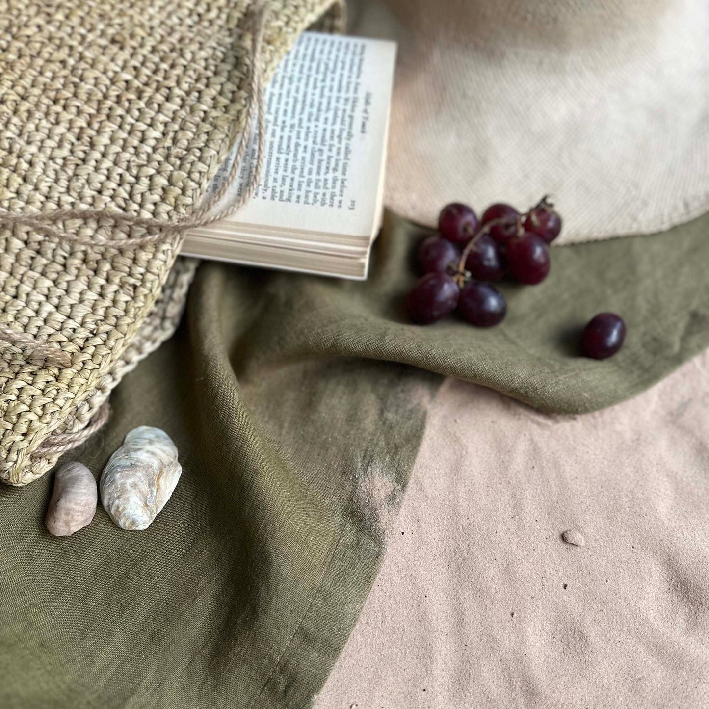 Travel Towel 100% OEKO-TEX® Certified Linen - Khaki