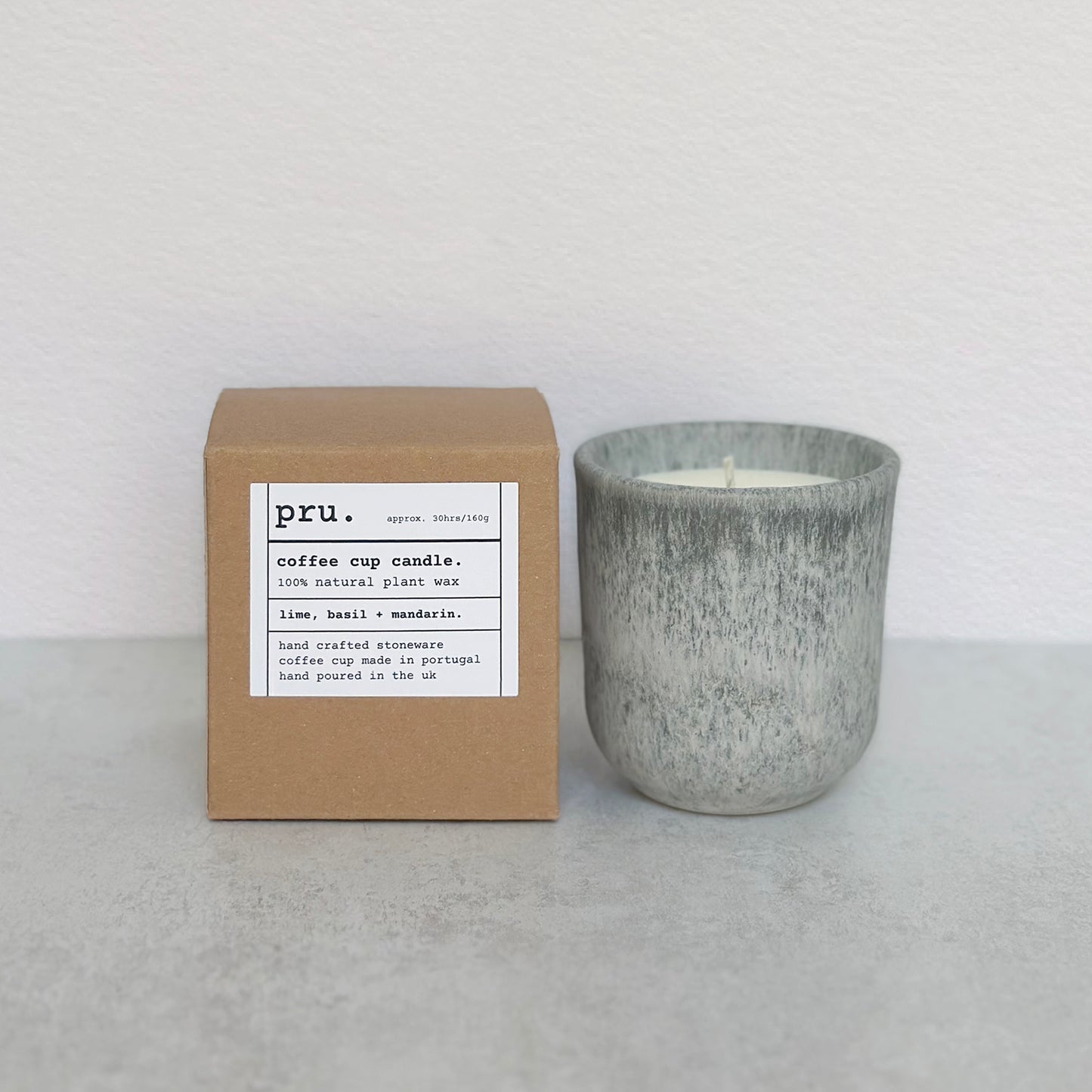 Coffee Cup Candle - Lime, Basil + Mandarin