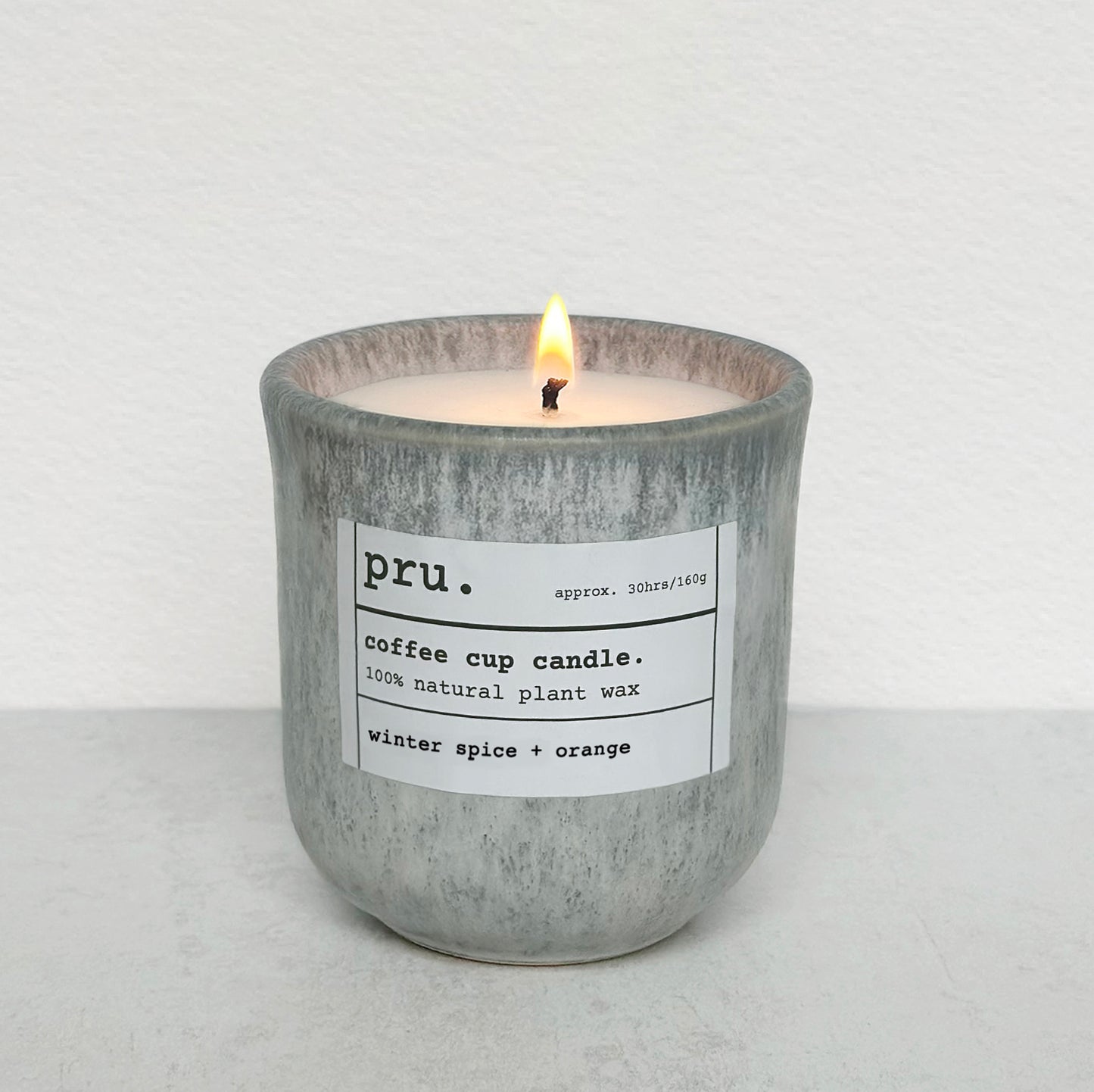 Coffee Cup Candle - Winter Spice + Orange