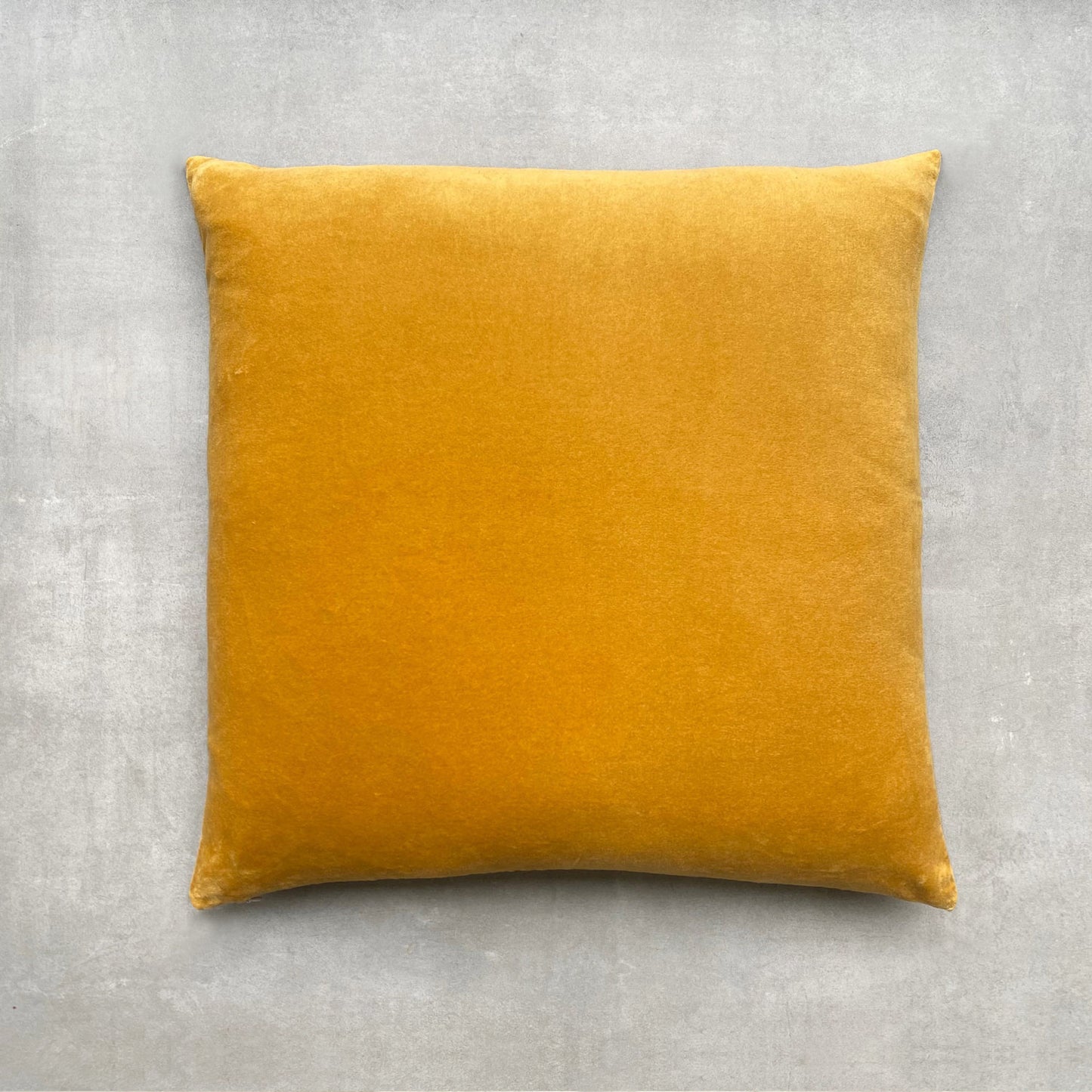 The Velvet And Linen Cushion Mustard Yellow