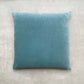 The Velvet And Linen Cushion Teal Blue