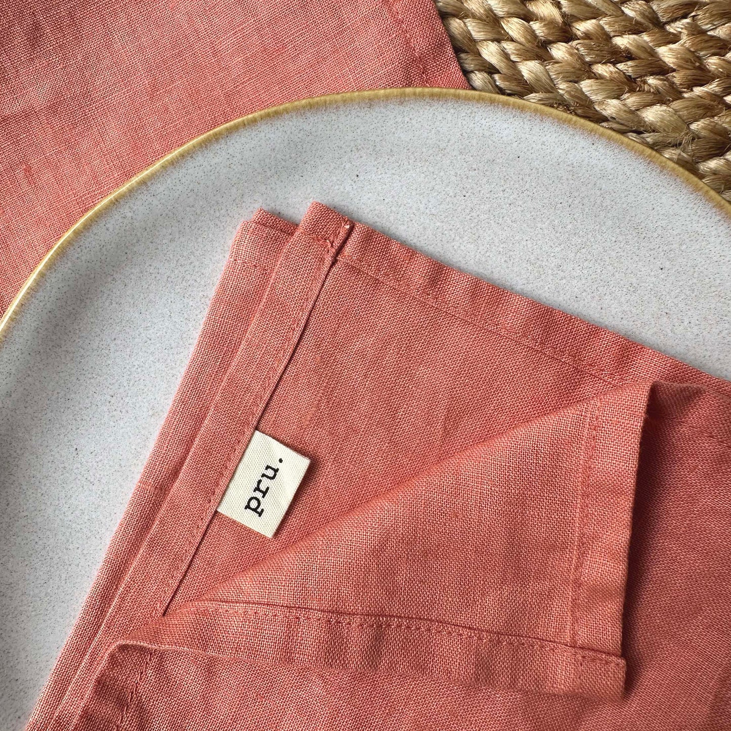 100% Linen Napkins OEKO-TEX® Certified – Pink Opal X2