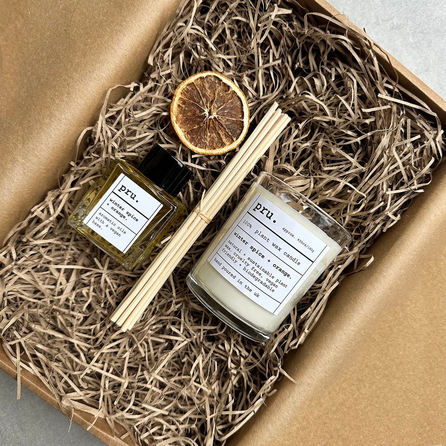 Winter Spice + Orange Candle + Diffuser Gift Set