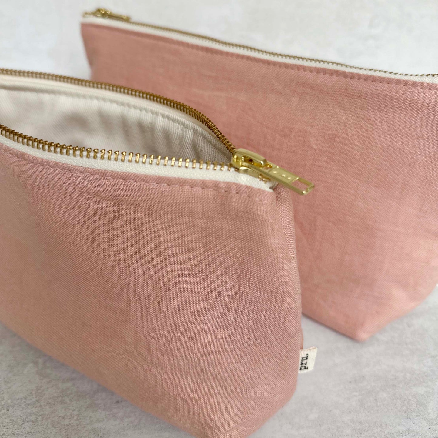 The Linen Pouch Bag - Pale Pink