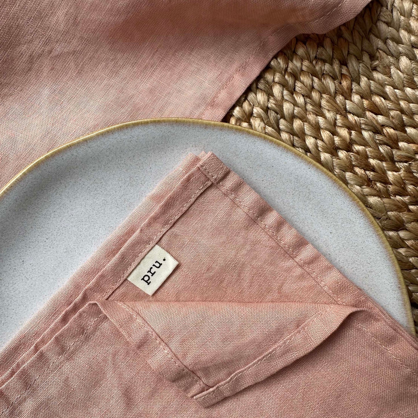 100% Linen Napkins OEKO-TEX® Certified – Pale Pink X2