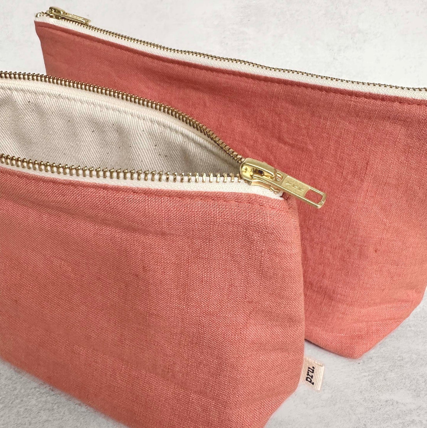 The Linen Pouch Bag - Pink Opal