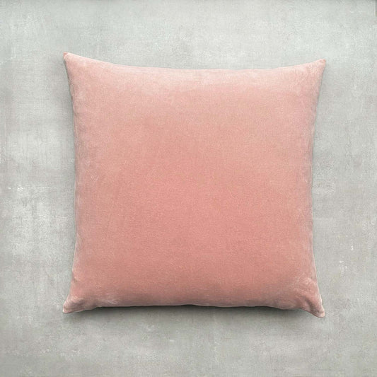 The Velvet And Linen Cushion Pale Pink