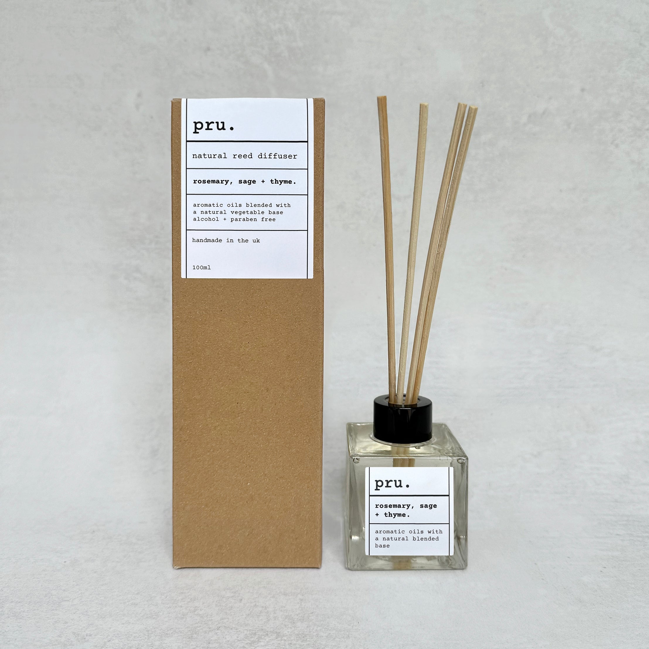 Natural Reed Diffuser Rosemary, Sage + Thyme – Prudesign