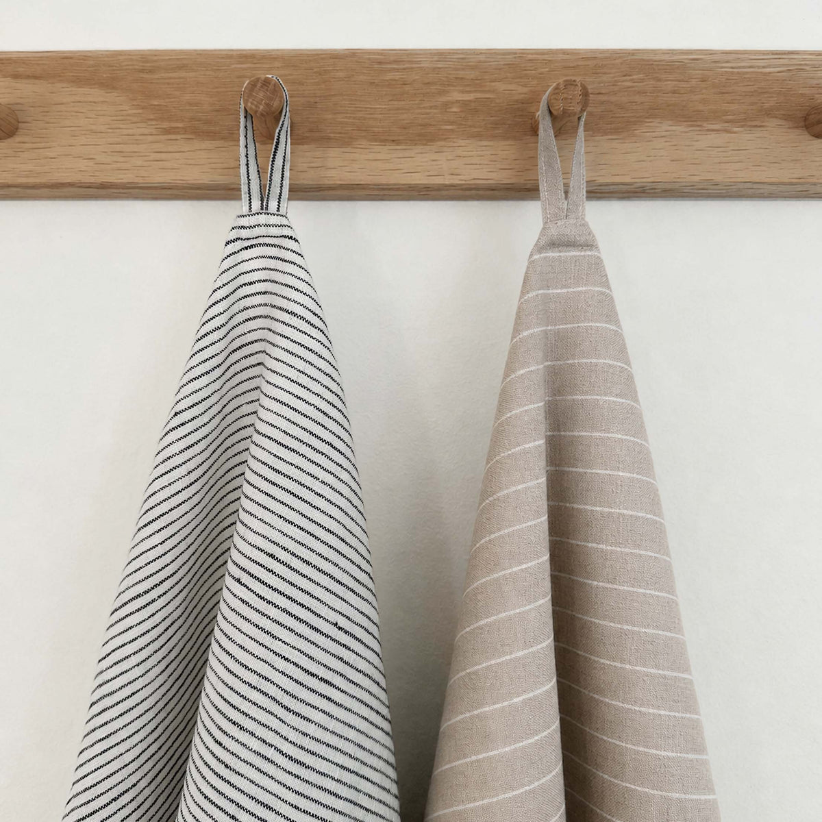 100% Linen Tea Towels OEKO-TEX® Certified - Sand Stripe + Stripe