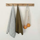 100% Linen Tea Towels OEKO-TEX® Certified – Khaki + Stripe