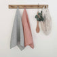 100% Linen Tea Towels OEKO-TEX® Certified – Pale Pink + Stripe