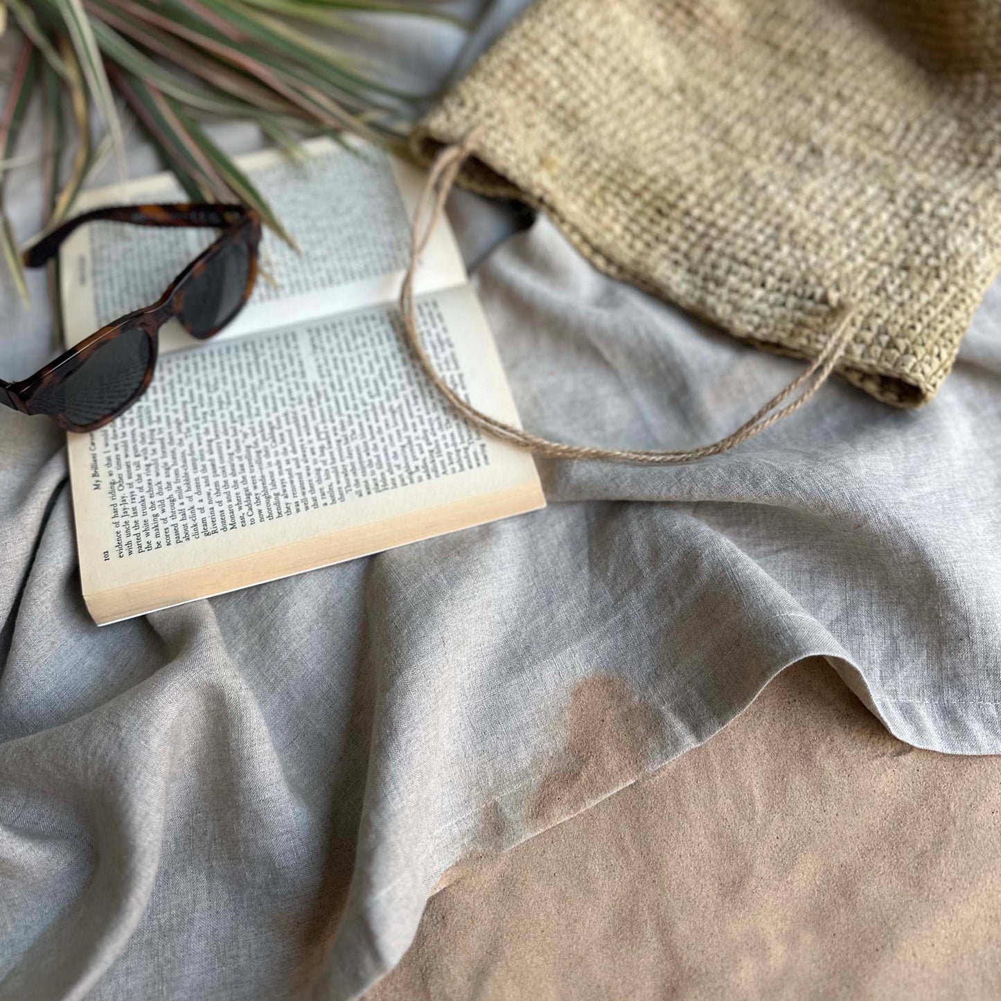 Travel Towel 100% OEKO-TEX® Certified Linen - Natural