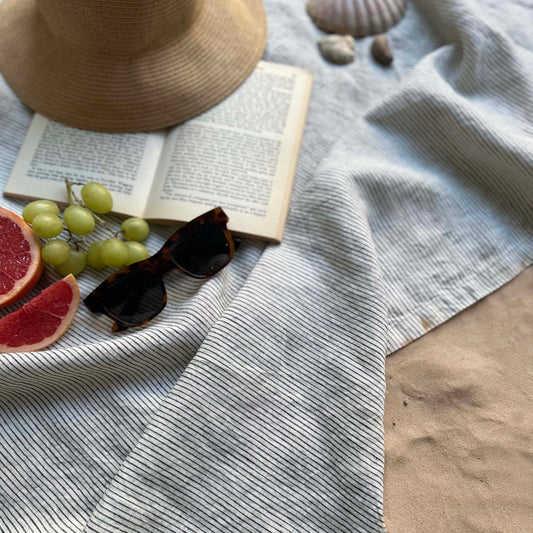 Travel Towel 100% OEKO-TEX® Certified Linen - Stripe