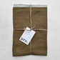 100% Linen Tea Towels OEKO-TEX® Certified – Khaki + Stripe