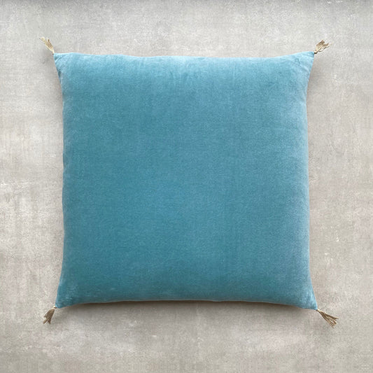 The Velvet And Linen Cushion Teal Blue Sale