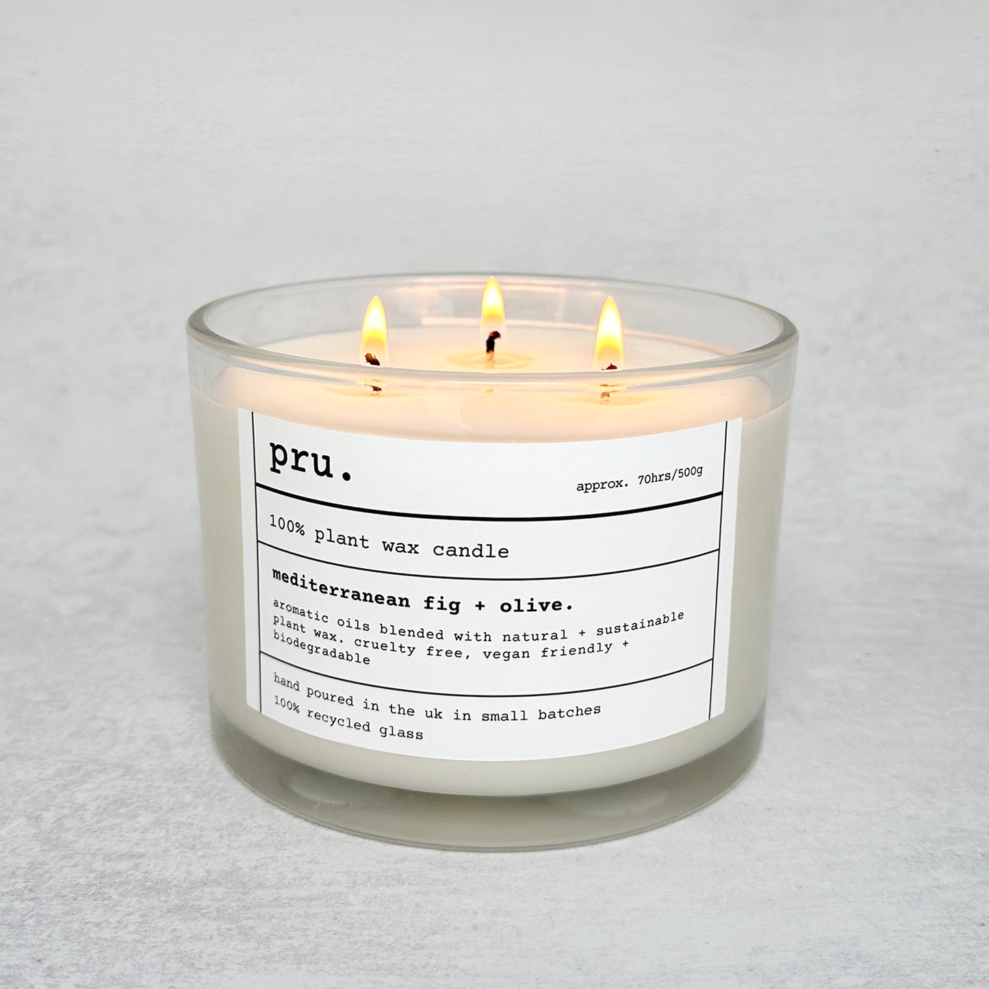 Three Wick Candle - Mediterranean Fig + Olive